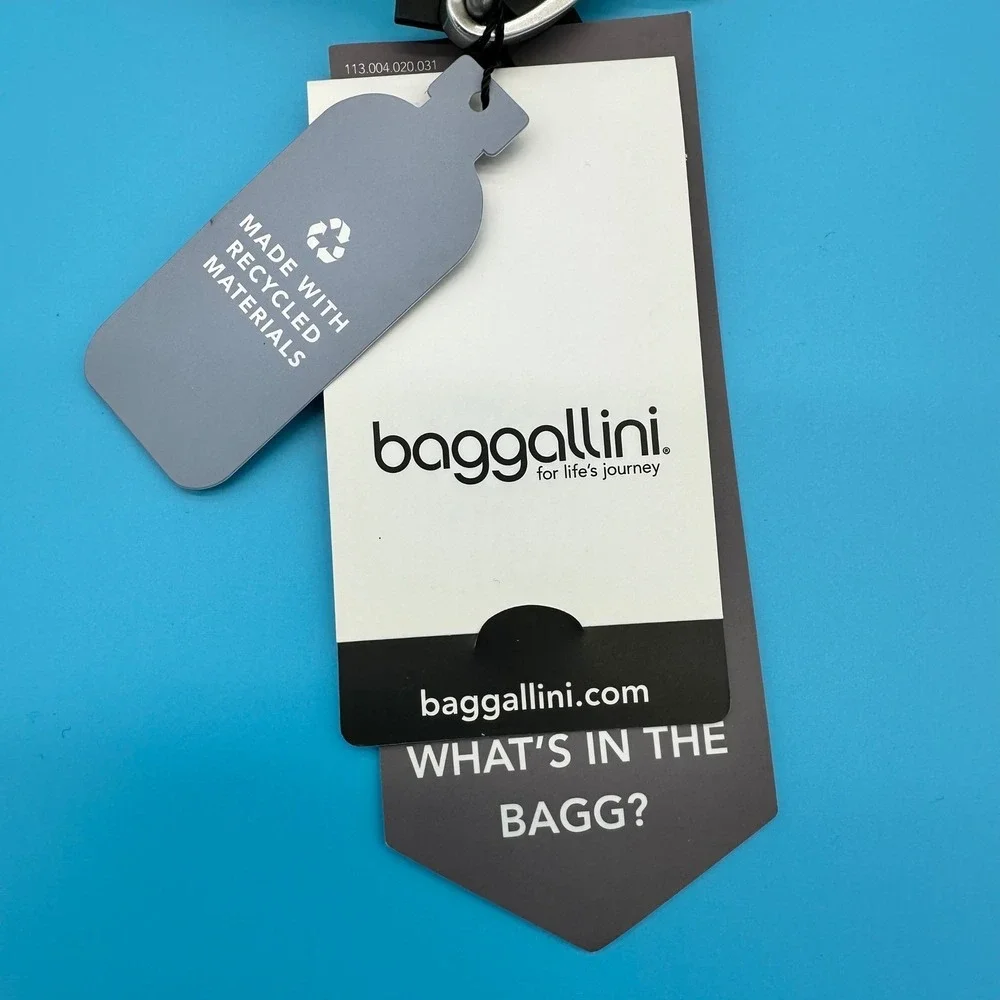 Baggallini Sorrento RFID Hobo Bag Gray‎ Nylon Adjustable Strap Zip Closure